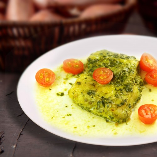 Pesto Fish w Light Creme